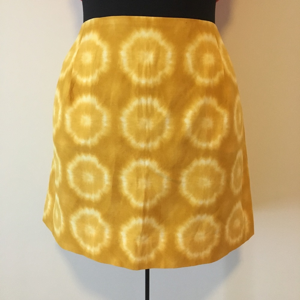Preppy J. Crew Lemonade Silk Yellow Skirt